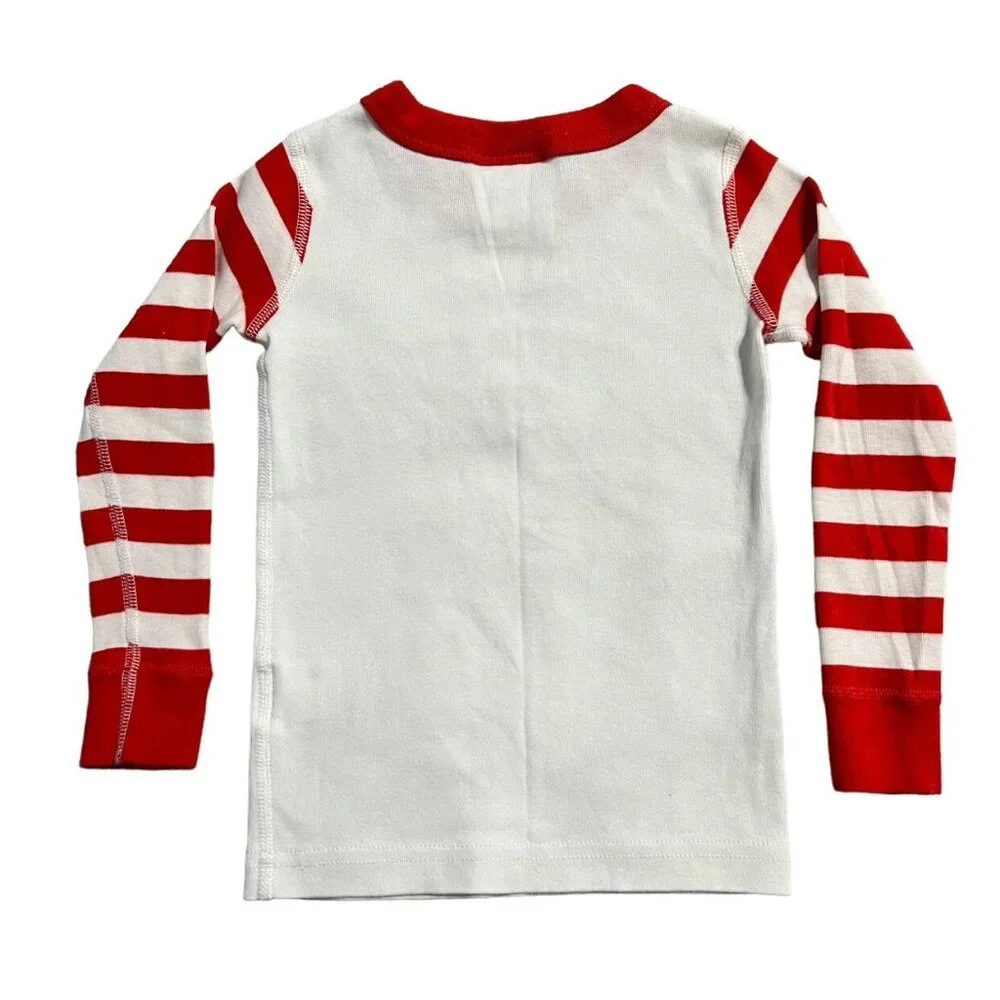 Hanna Andersson Sz 90 (3) Dr. Seuss Cat In The Hat Long John Pajamas